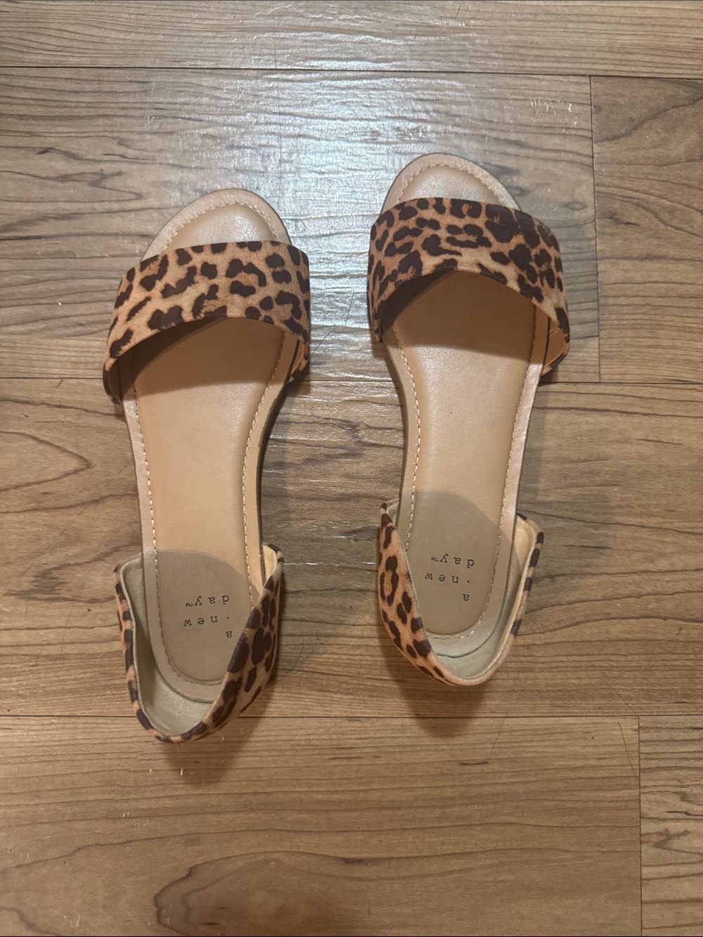 a new day Leopard Print Slide Sandals - Brown/Tan